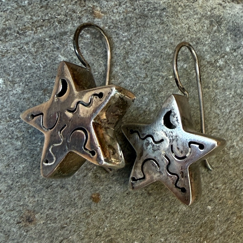Retired Silpada Chunky Star Earrings